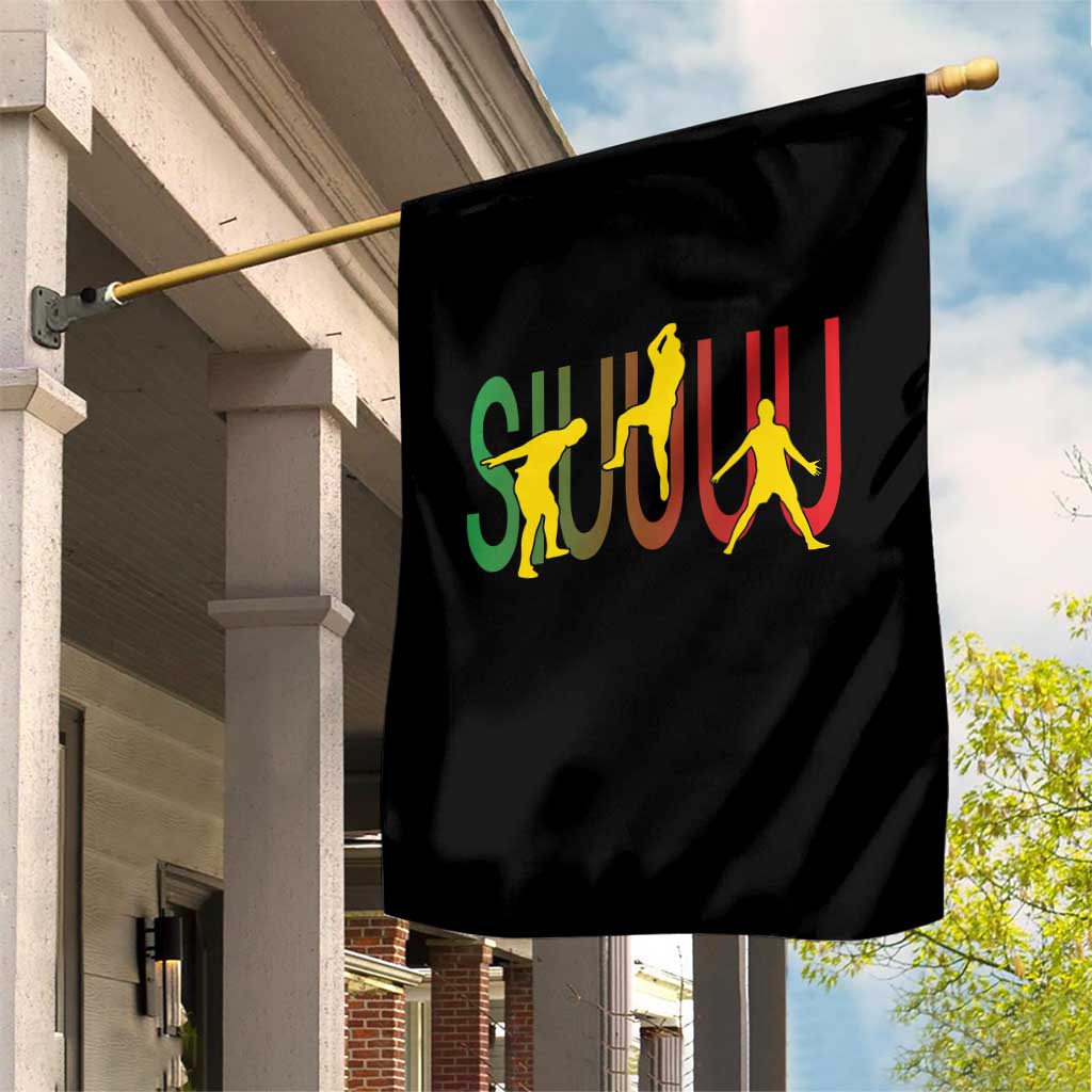 Funny Game Day Soccer Celebration Gift Garden Flag Siuuuu