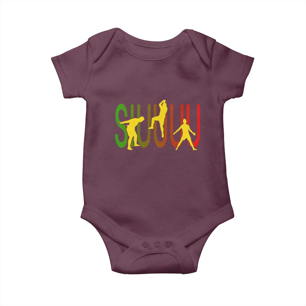 Funny Game Day Soccer Celebration Gift Baby Onesie Siuuuu