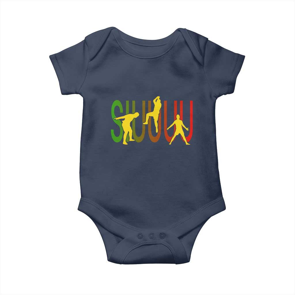 Funny Game Day Soccer Celebration Gift Baby Onesie Siuuuu