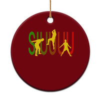 Funny Game Day Soccer Celebration Gift Ceramic Ornament Siuuuu