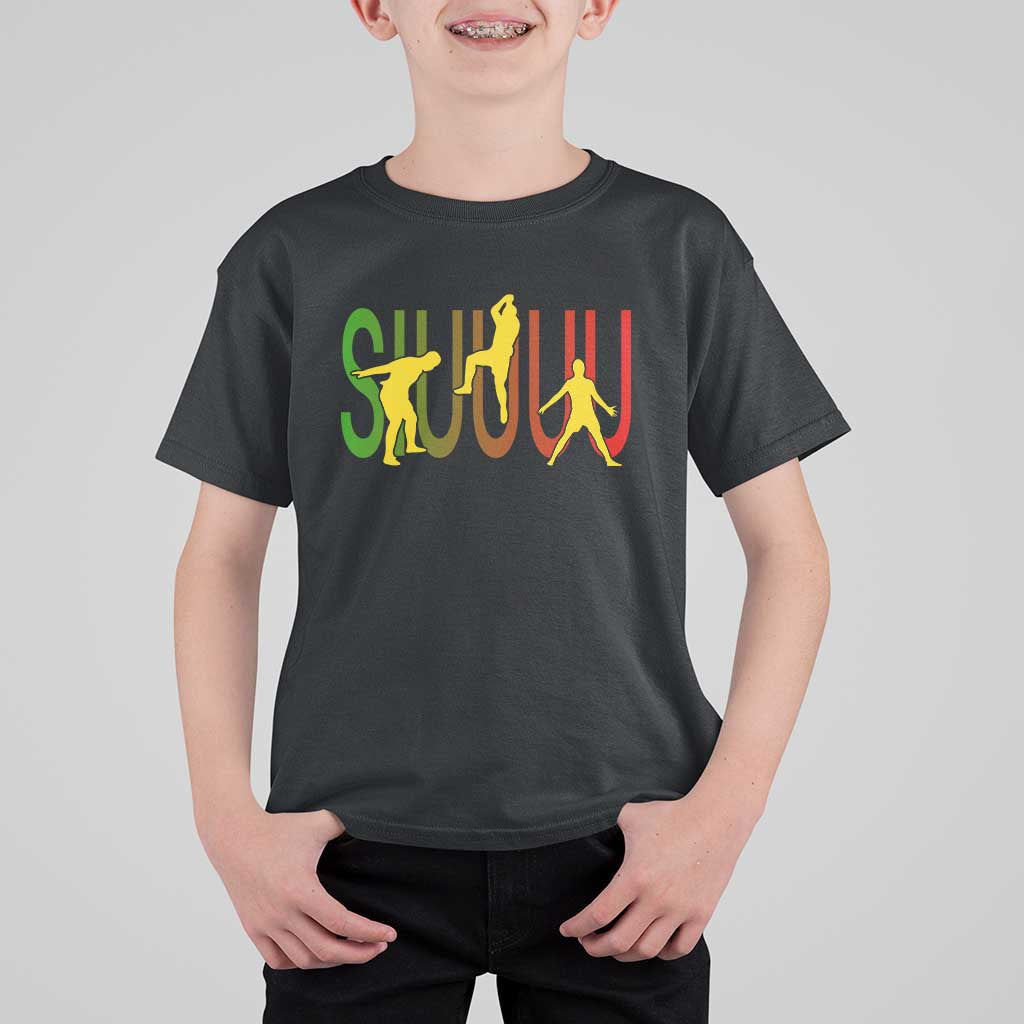 Funny Game Day Soccer Celebration Gift T Shirt For Kid Siuuuu