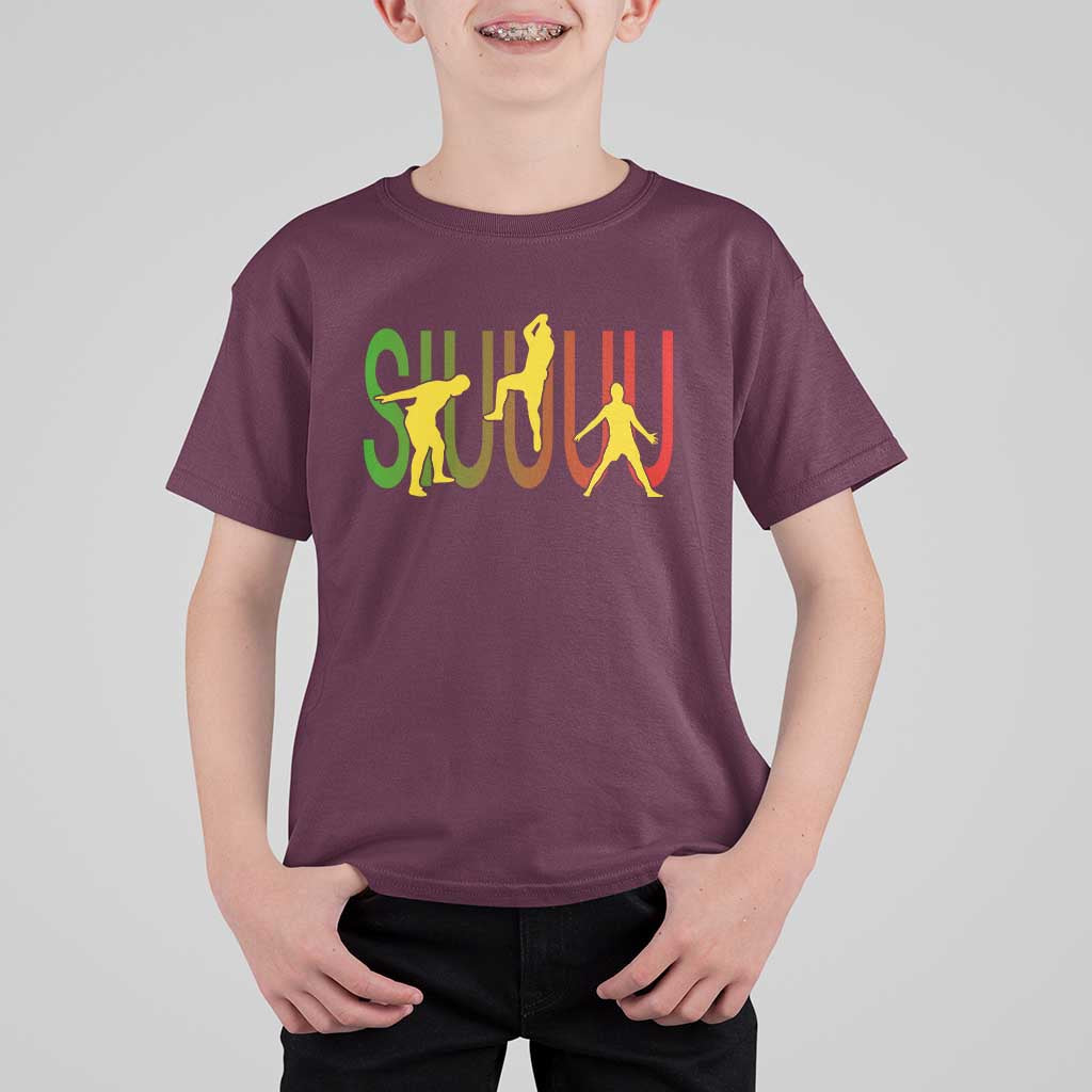 Funny Game Day Soccer Celebration Gift T Shirt For Kid Siuuuu
