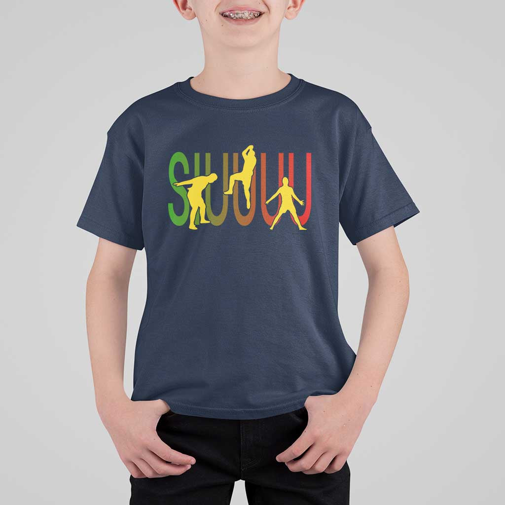 Funny Game Day Soccer Celebration Gift T Shirt For Kid Siuuuu