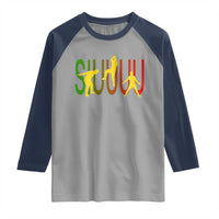 Funny Game Day Soccer Celebration Gift Raglan Shirt Siuuuu