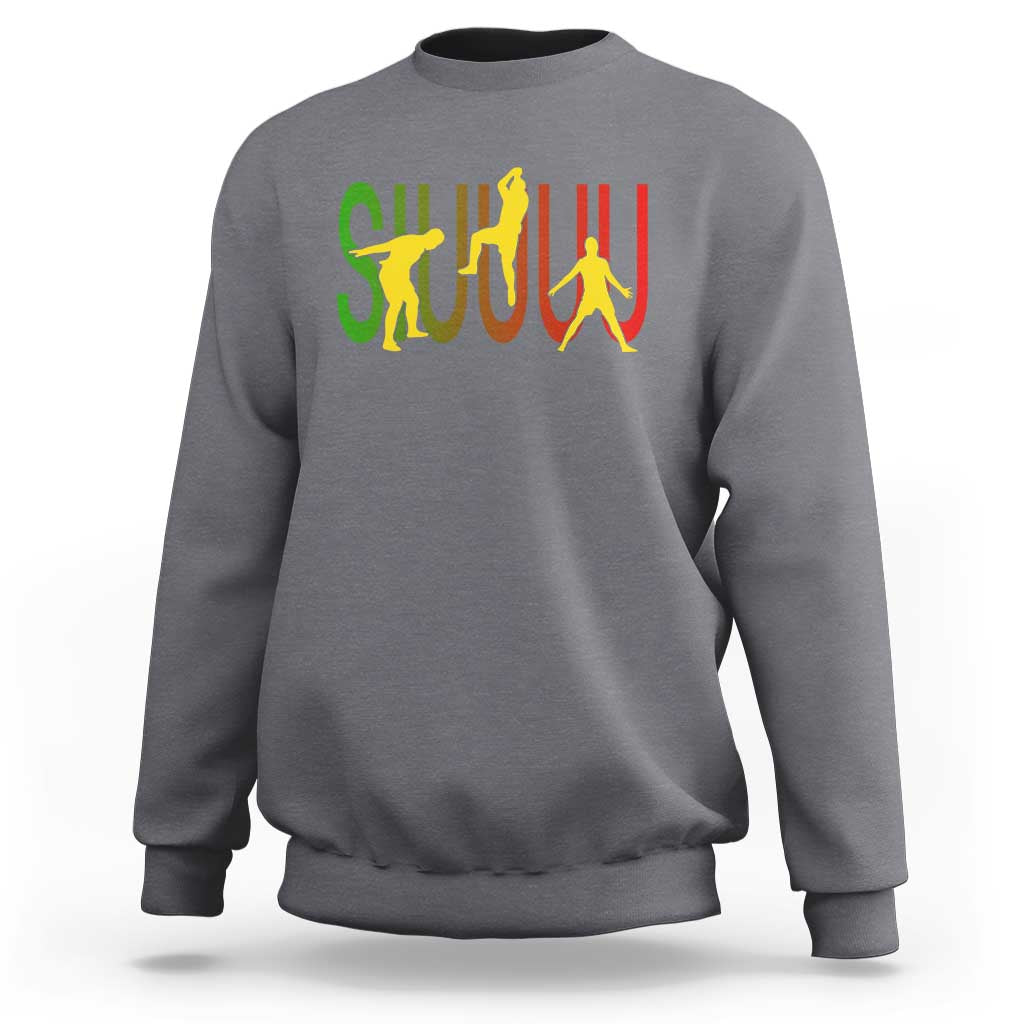 Funny Game Day Soccer Celebration Gift Sweatshirt Siuuuu