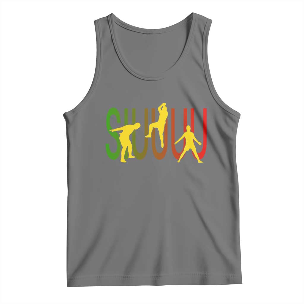 Funny Game Day Soccer Celebration Gift Tank Top Siuuuu