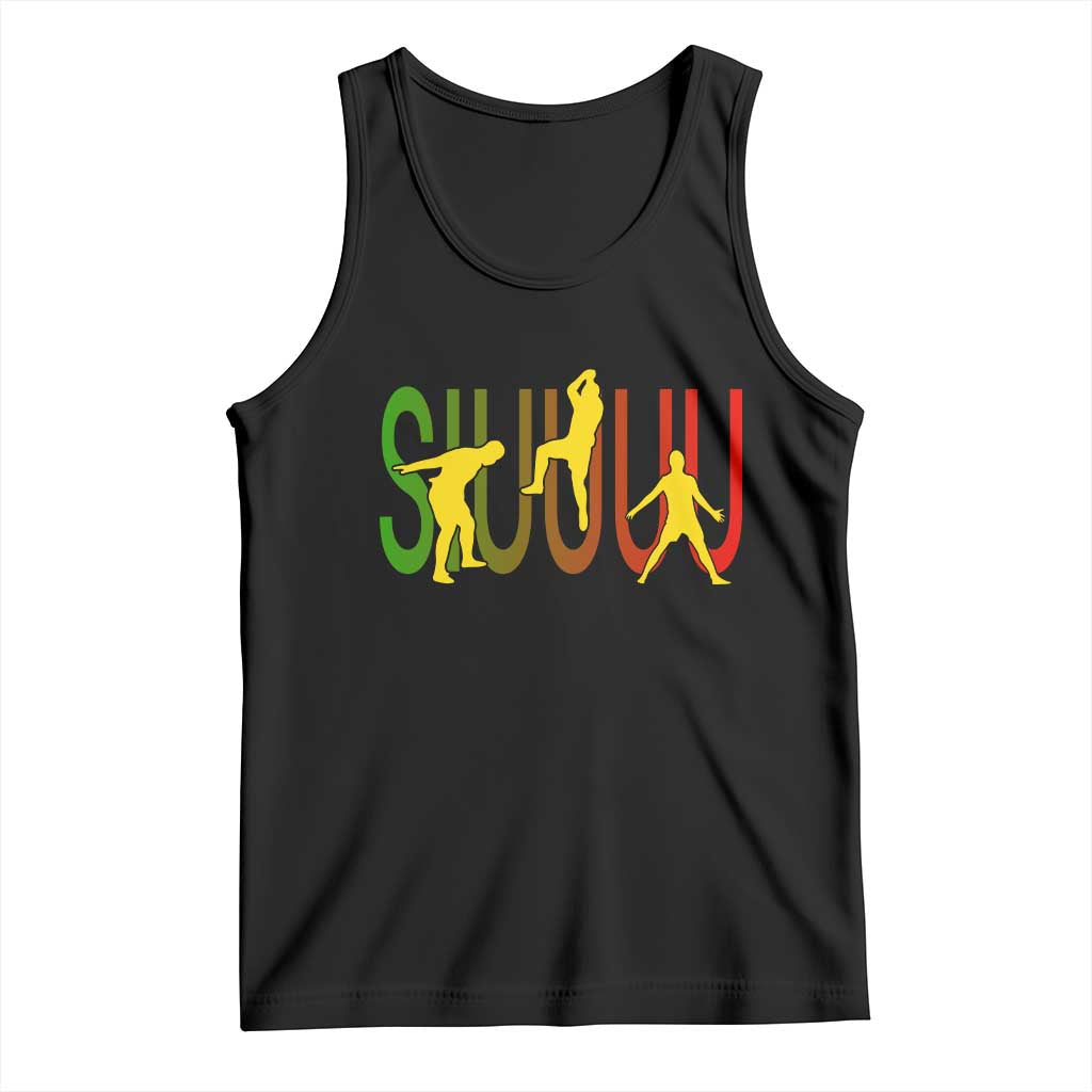 Funny Game Day Soccer Celebration Gift Tank Top Siuuuu