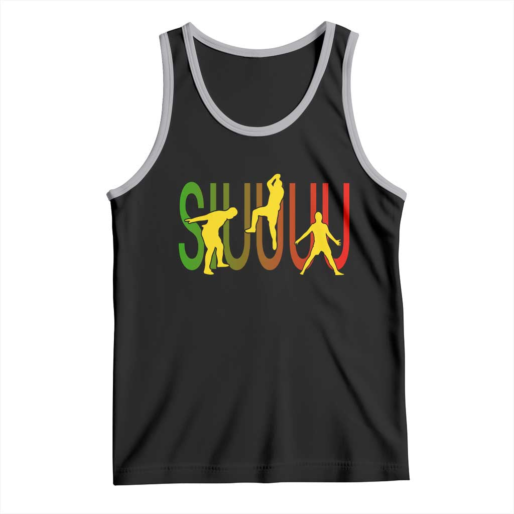 Funny Game Day Soccer Celebration Gift Tank Top Siuuuu