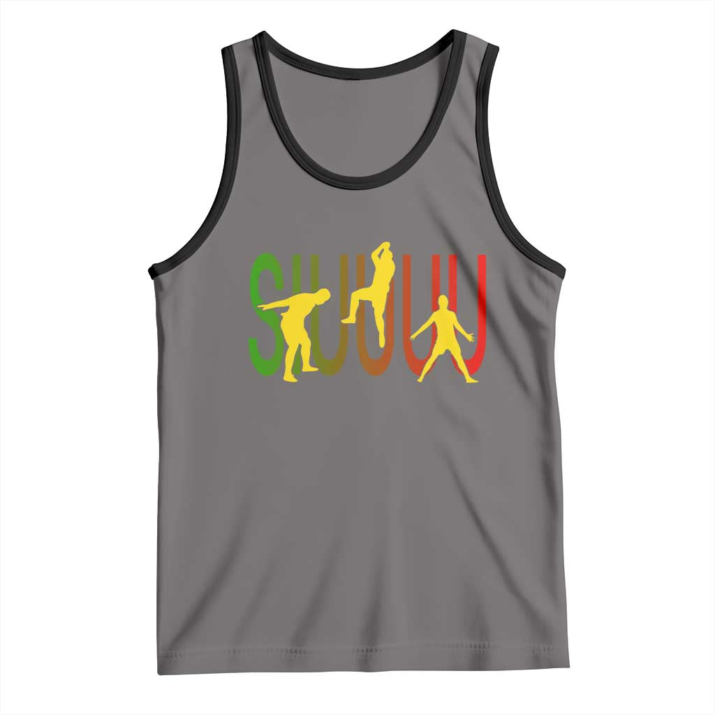 Funny Game Day Soccer Celebration Gift Tank Top Siuuuu
