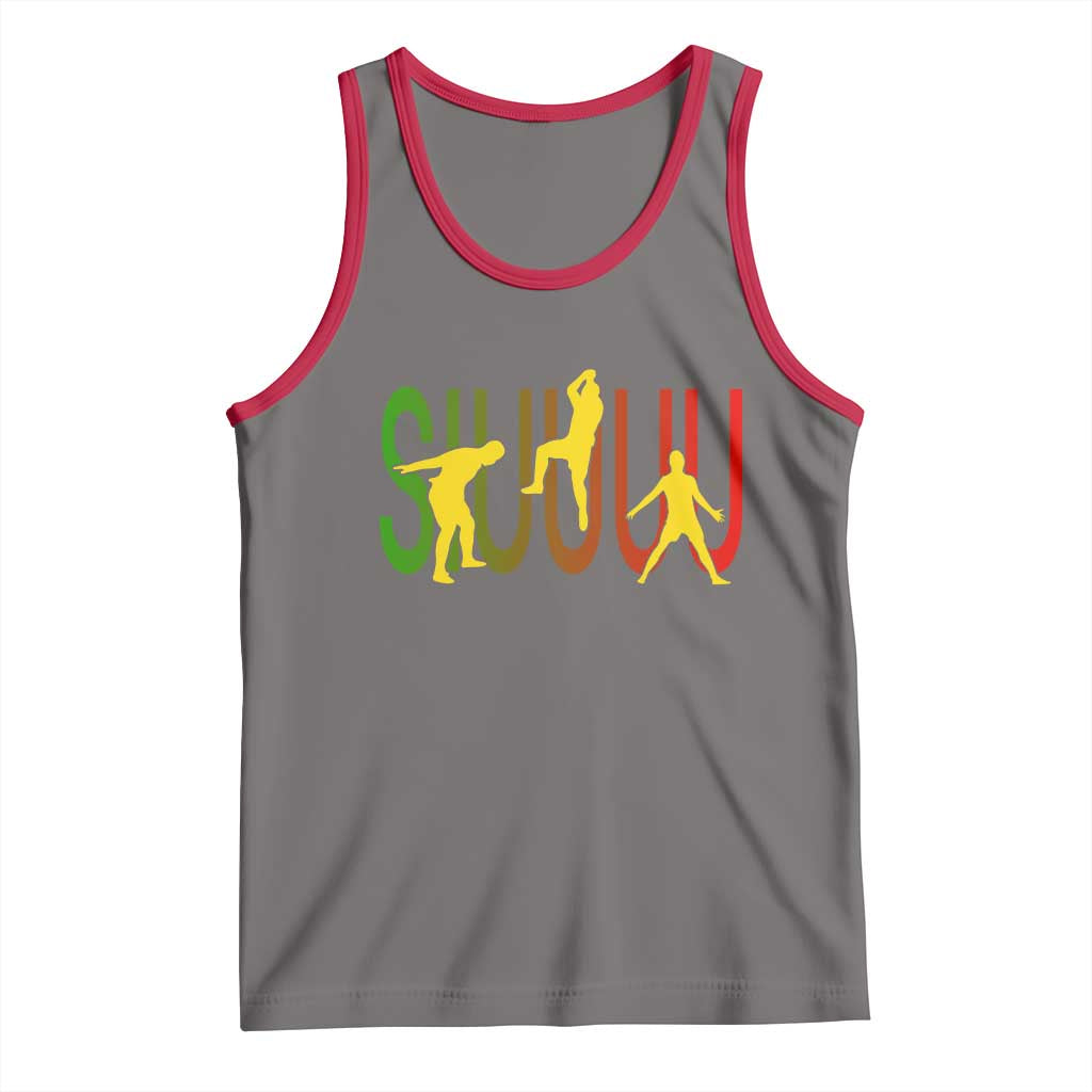 Funny Game Day Soccer Celebration Gift Tank Top Siuuuu