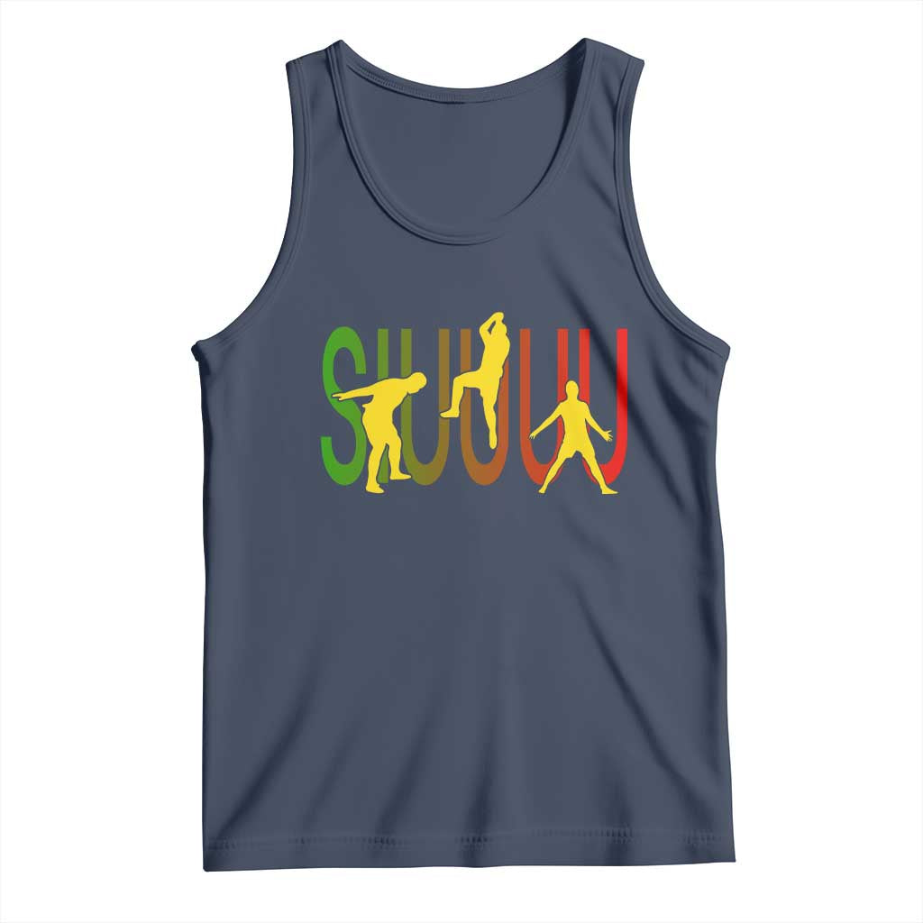 Funny Game Day Soccer Celebration Gift Tank Top Siuuuu