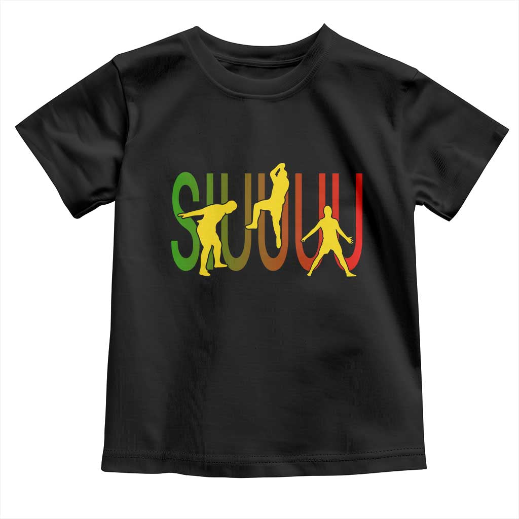 Funny Game Day Soccer Celebration Gift Toddler T Shirt Siuuuu