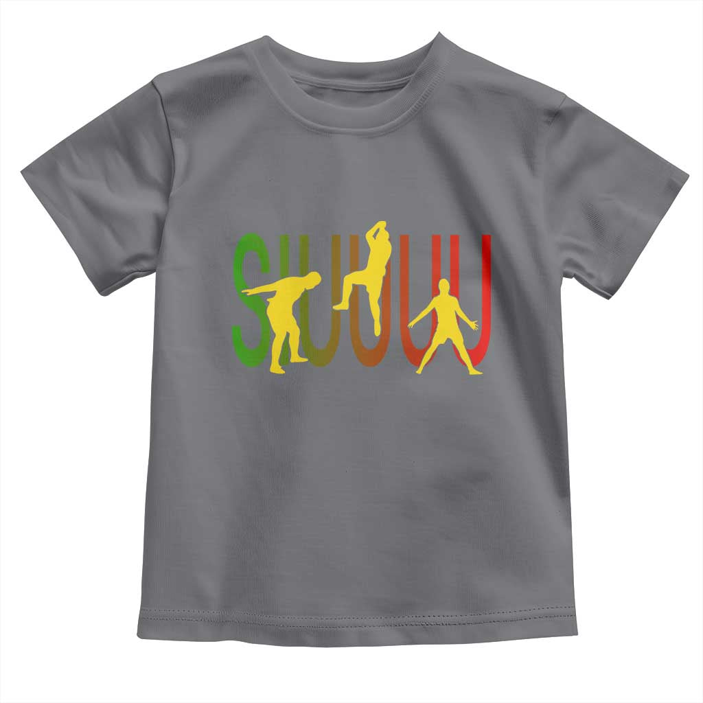 Funny Game Day Soccer Celebration Gift Toddler T Shirt Siuuuu