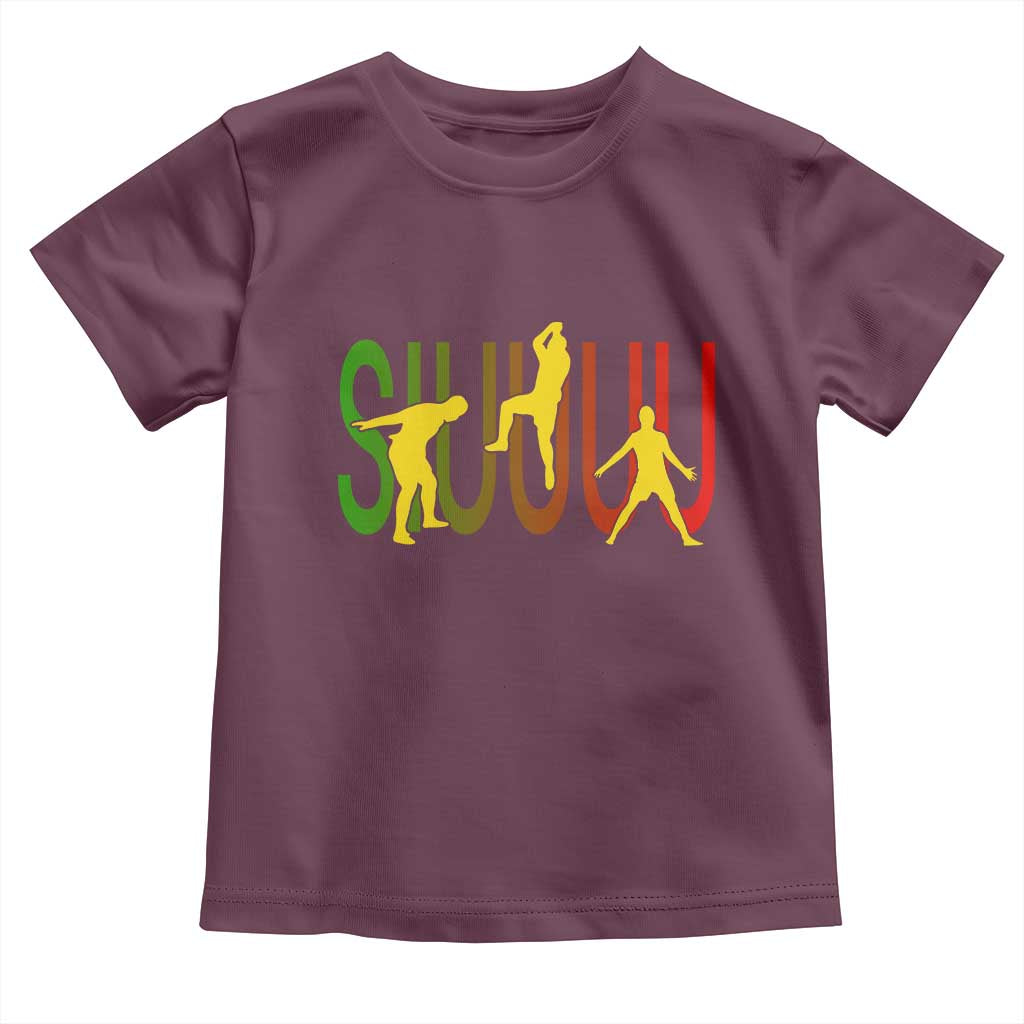 Funny Game Day Soccer Celebration Gift Toddler T Shirt Siuuuu