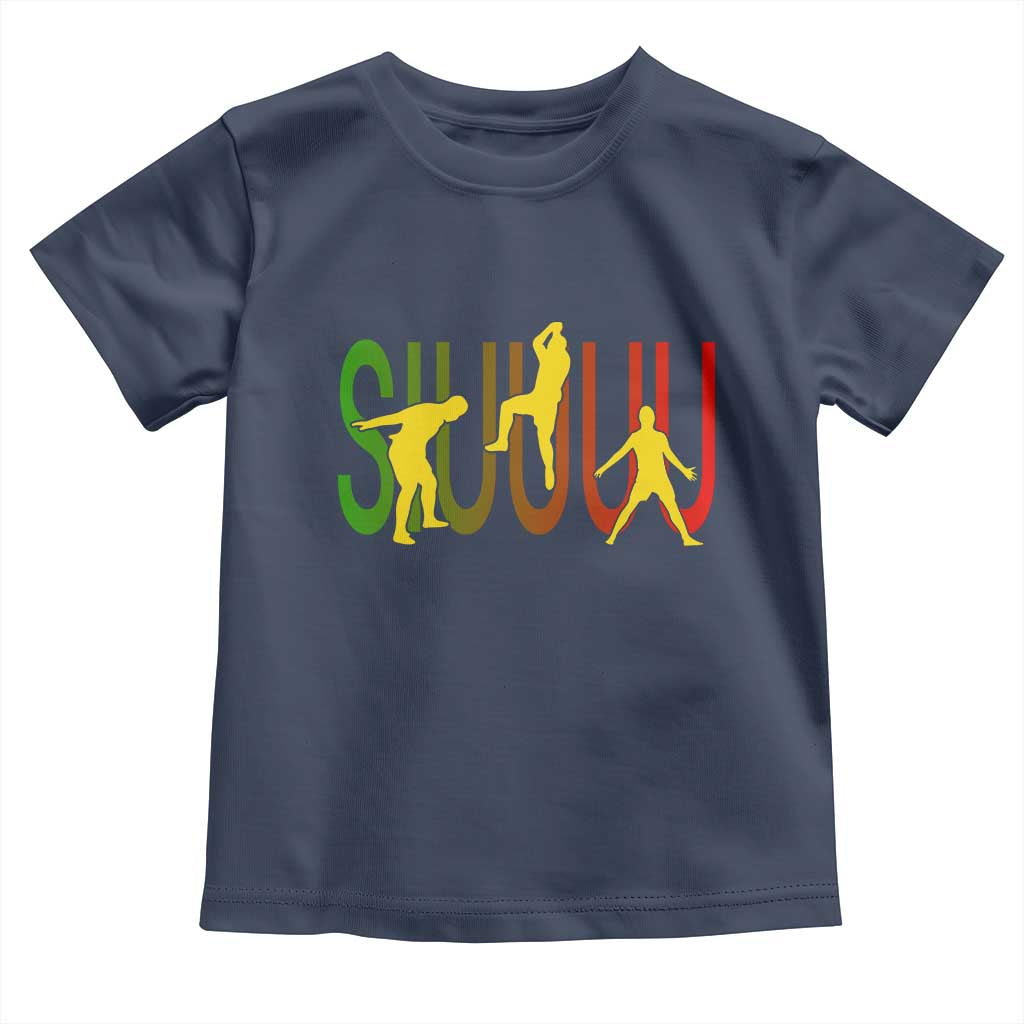 Funny Game Day Soccer Celebration Gift Toddler T Shirt Siuuuu