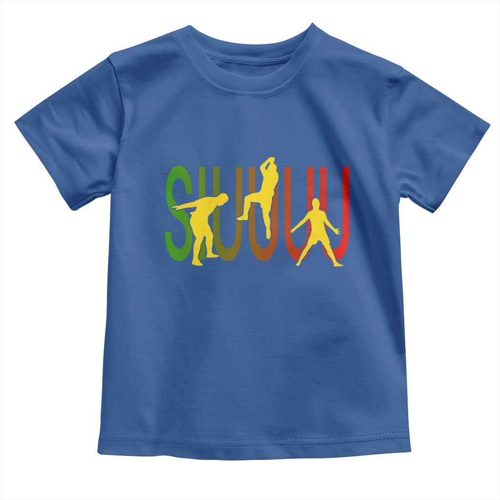 Funny Game Day Soccer Celebration Gift Toddler T Shirt Siuuuu