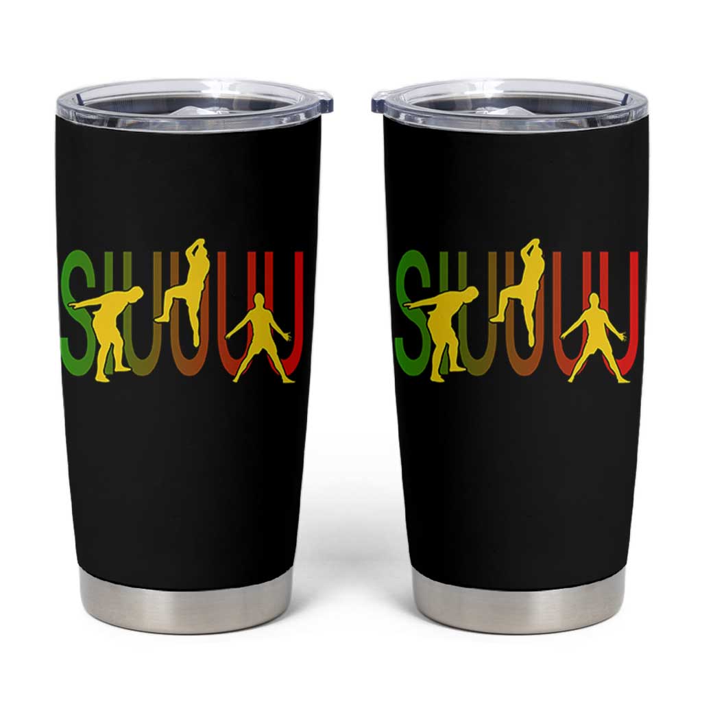 Funny Game Day Soccer Celebration Gift Tumbler Cup Siuuuu