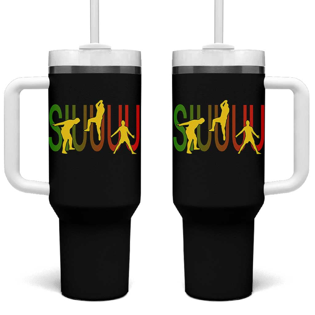 Funny Game Day Soccer Celebration Gift Tumbler With Handle Siuuuu