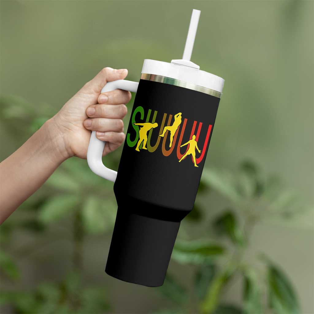 Funny Game Day Soccer Celebration Gift Tumbler With Handle Siuuuu