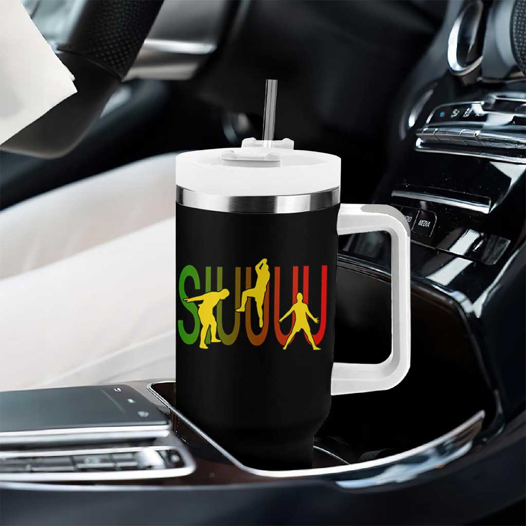 Funny Game Day Soccer Celebration Gift Tumbler With Handle Siuuuu