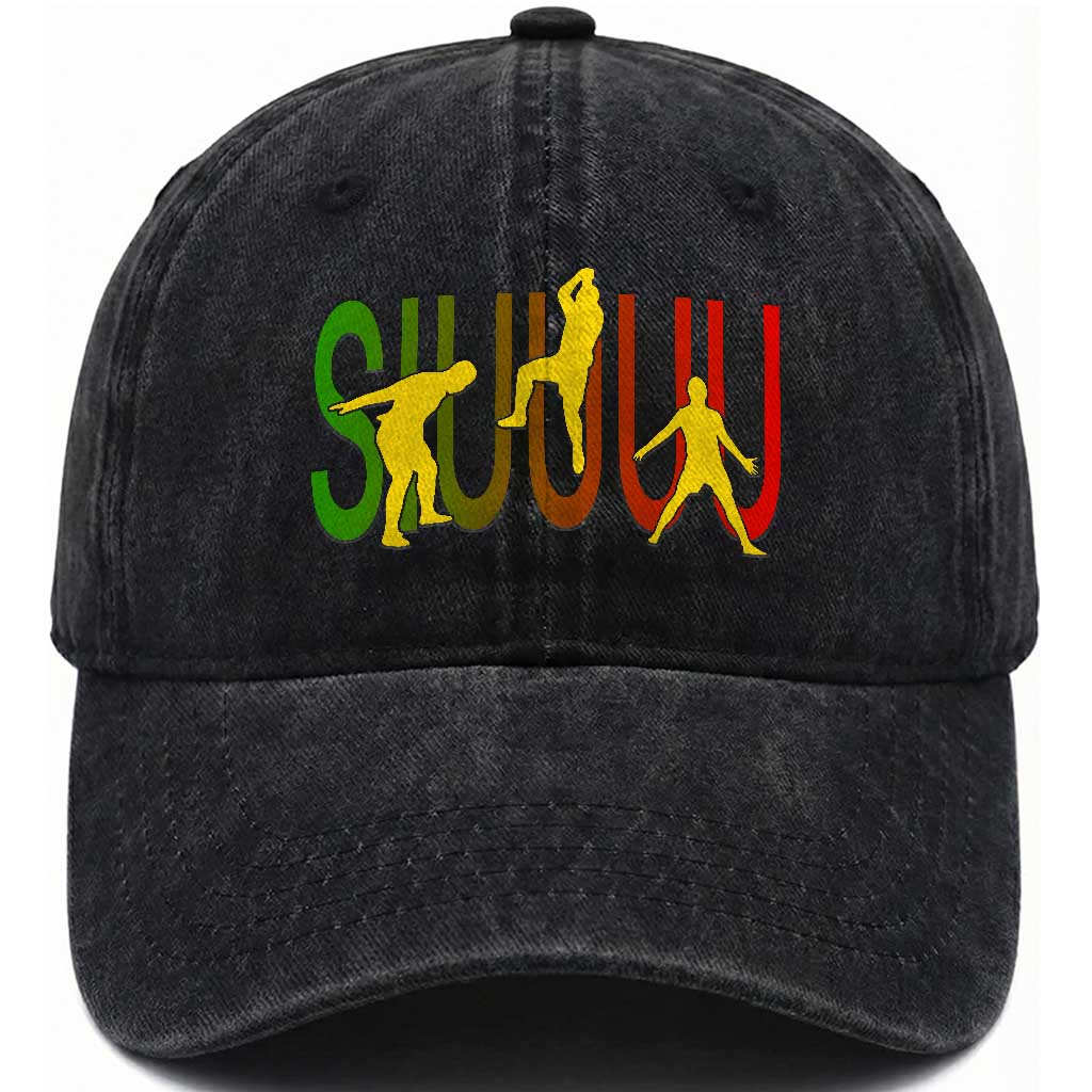 Funny Game Day Soccer Celebration Gift Washed Cotton Baseball Cap Siuuuu
