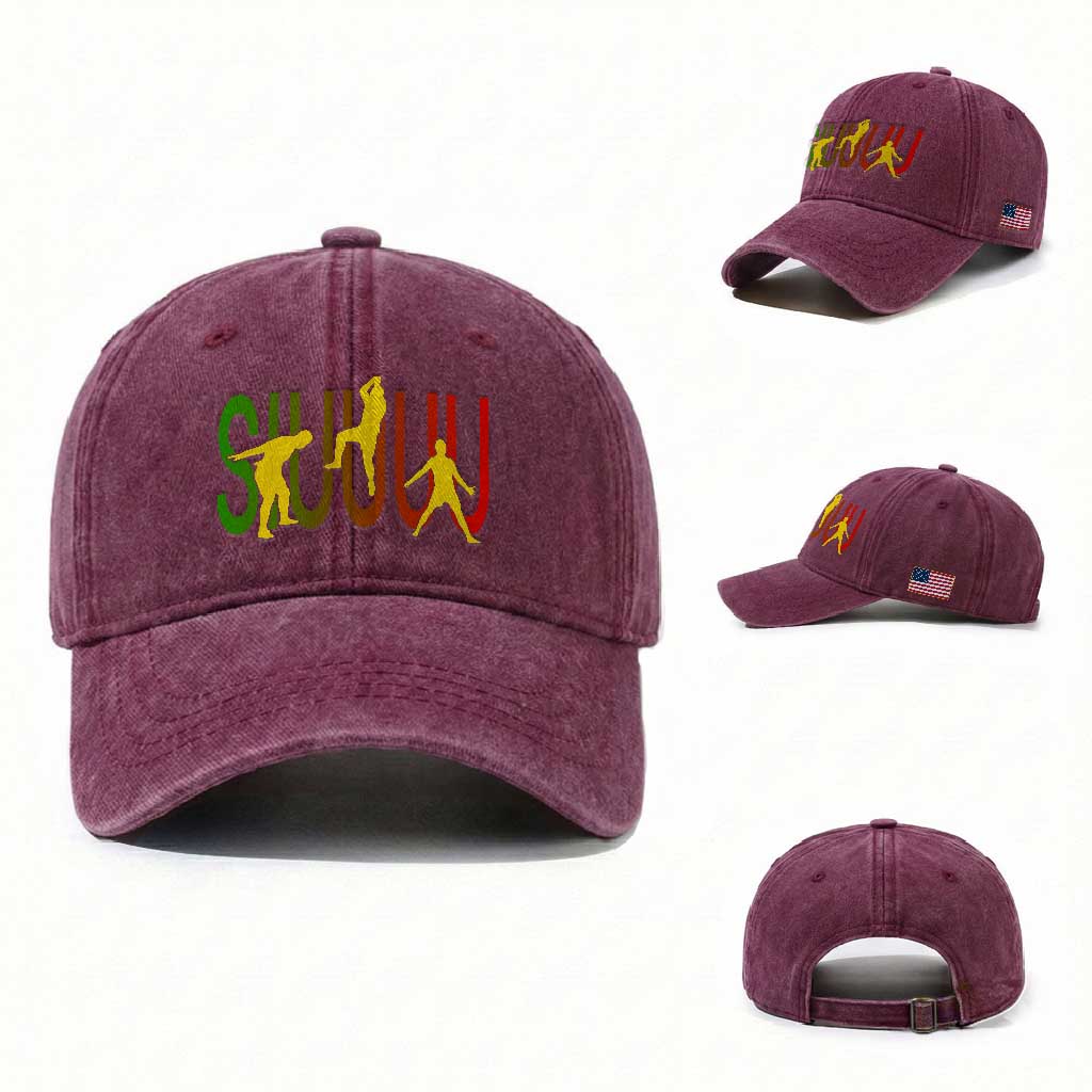 Funny Game Day Soccer Celebration Gift Washed Cotton Baseball Cap Siuuuu