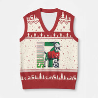 Siuuuu Game Day Soccer Celebration V-Neck Knit Sweater Vest Gift For Fans