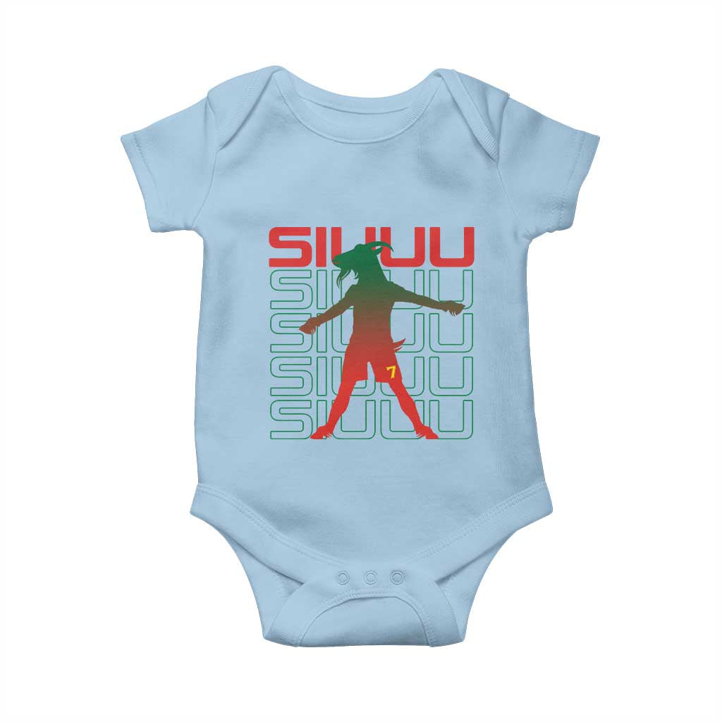 Funny Siuuuu Baby Onesie Iconic Goal Shout Soccer Lover Gift