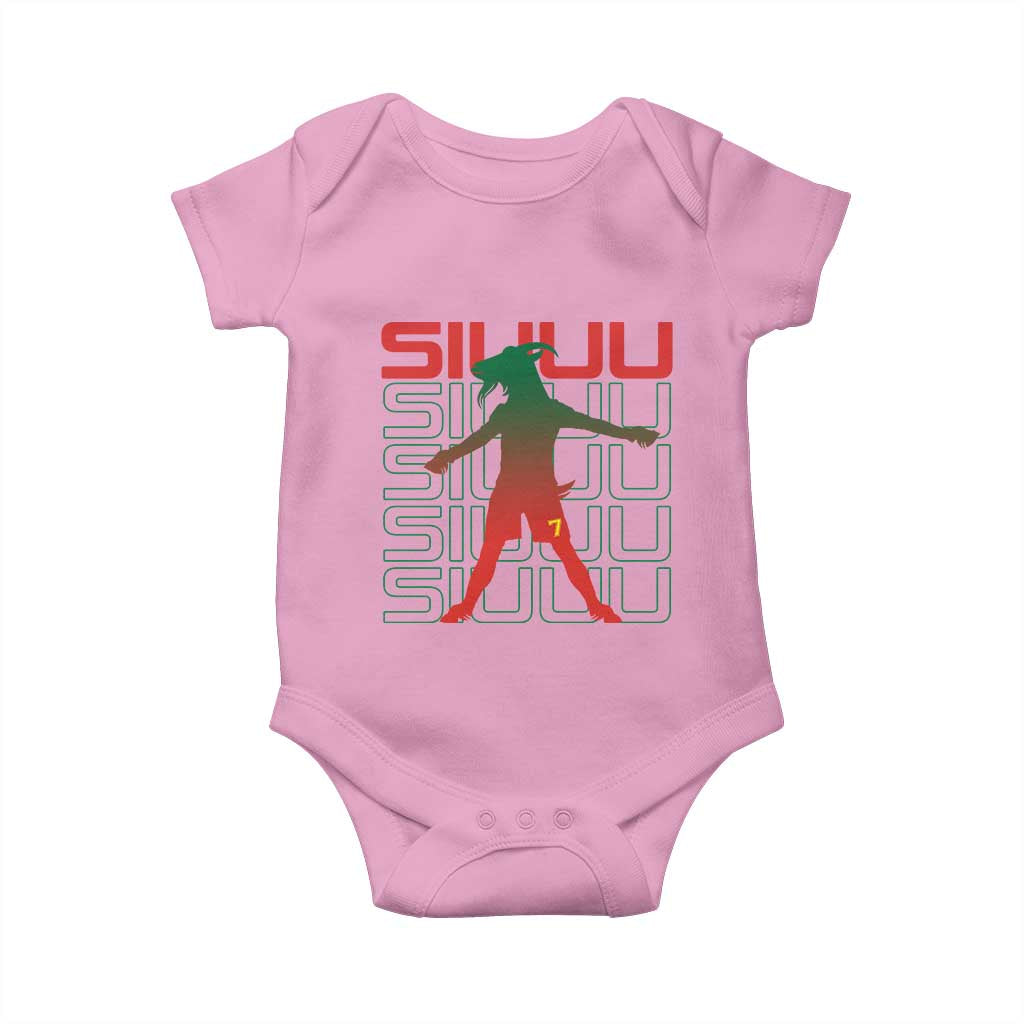 Funny Siuuuu Baby Onesie Iconic Goal Shout Soccer Lover Gift