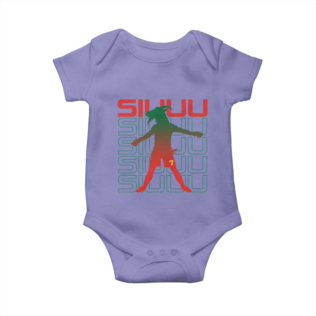 Funny Siuuuu Baby Onesie Iconic Goal Shout Soccer Lover Gift