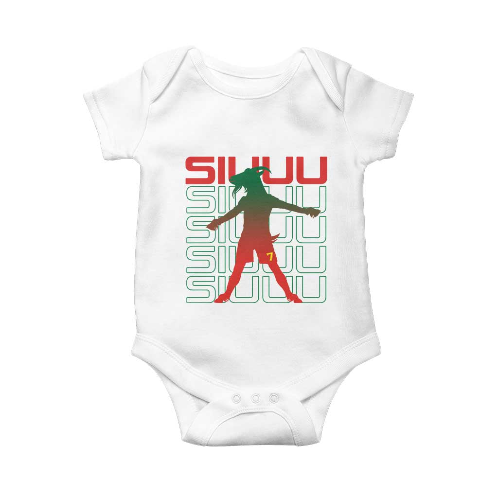 Funny Siuuuu Baby Onesie Iconic Goal Shout Soccer Lover Gift