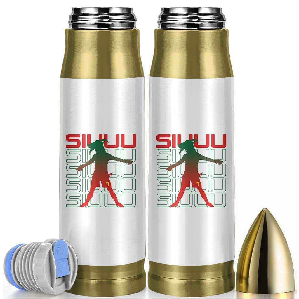 Funny Siuuuu Bullet Tumbler Iconic Goal Shout Soccer Lover Gift