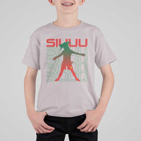 Funny Siuuuu T Shirt For Kid Iconic Goal Shout Soccer Lover Gift