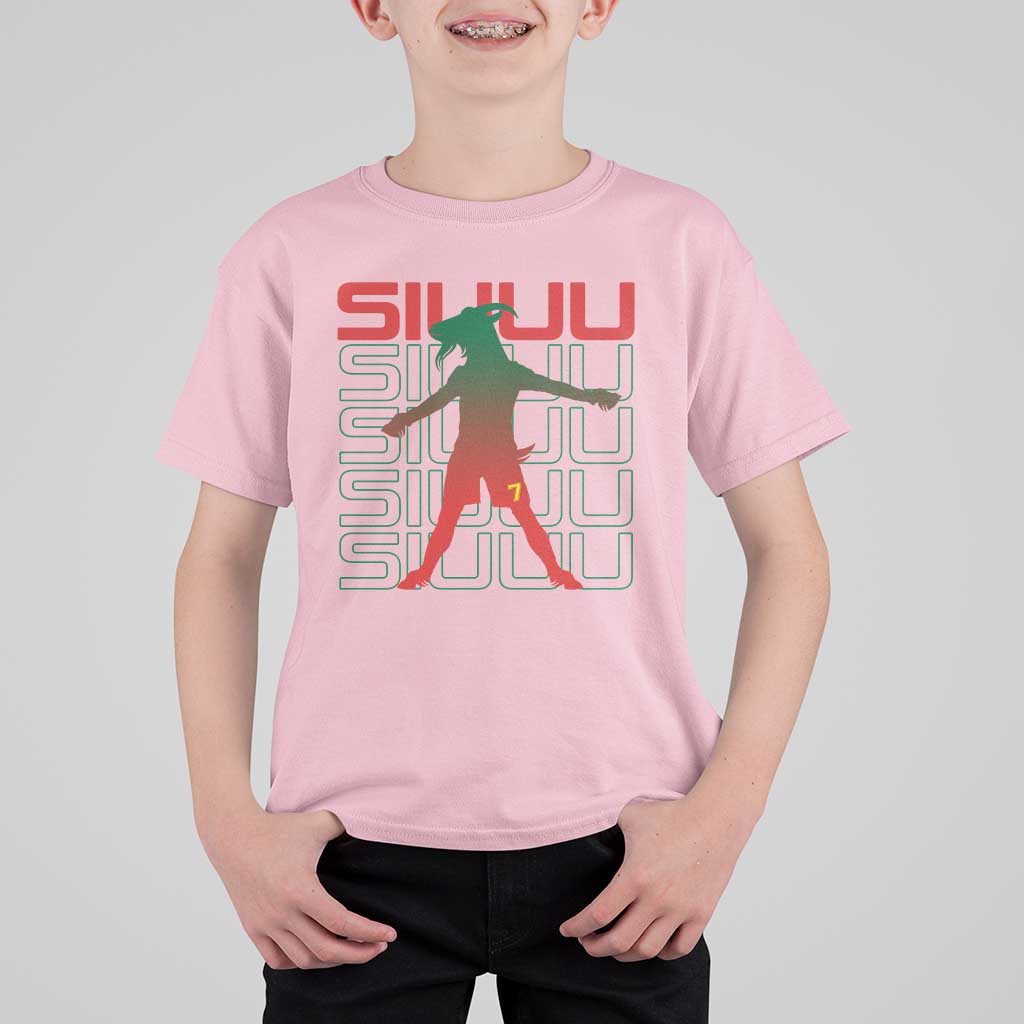 Funny Siuuuu T Shirt For Kid Iconic Goal Shout Soccer Lover Gift