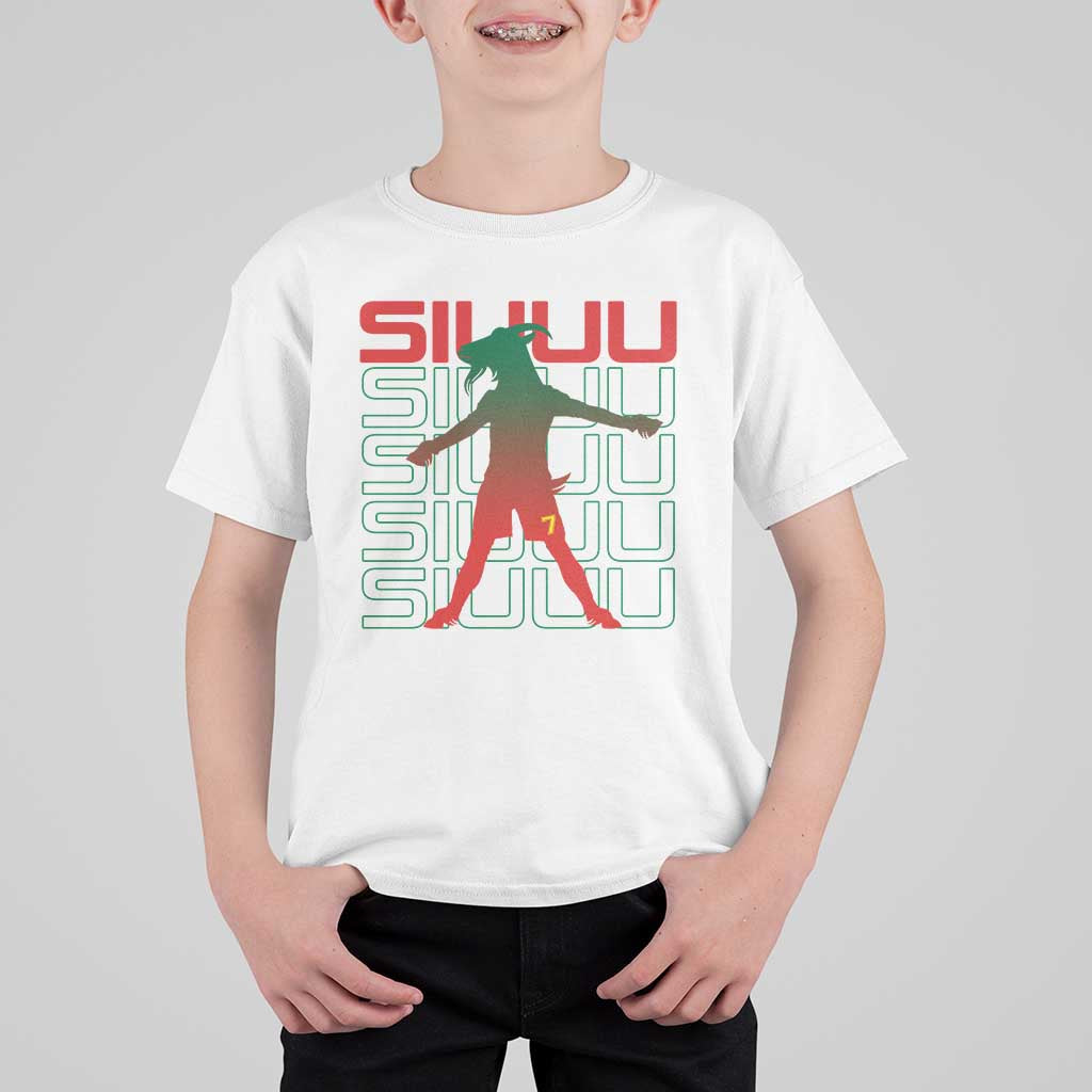 Funny Siuuuu T Shirt For Kid Iconic Goal Shout Soccer Lover Gift