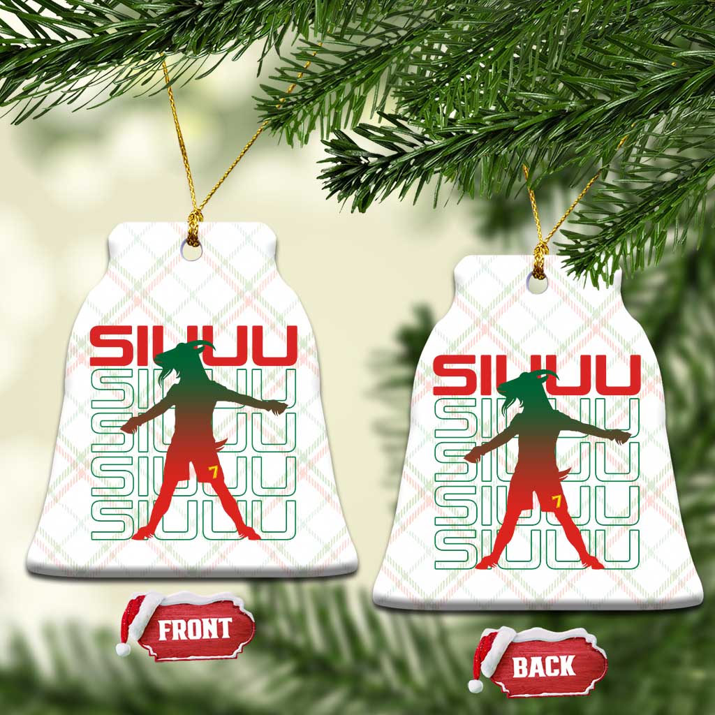 Funny Siuuuu Ceramic Ornament Iconic Goal Shout Soccer Lover Gift
