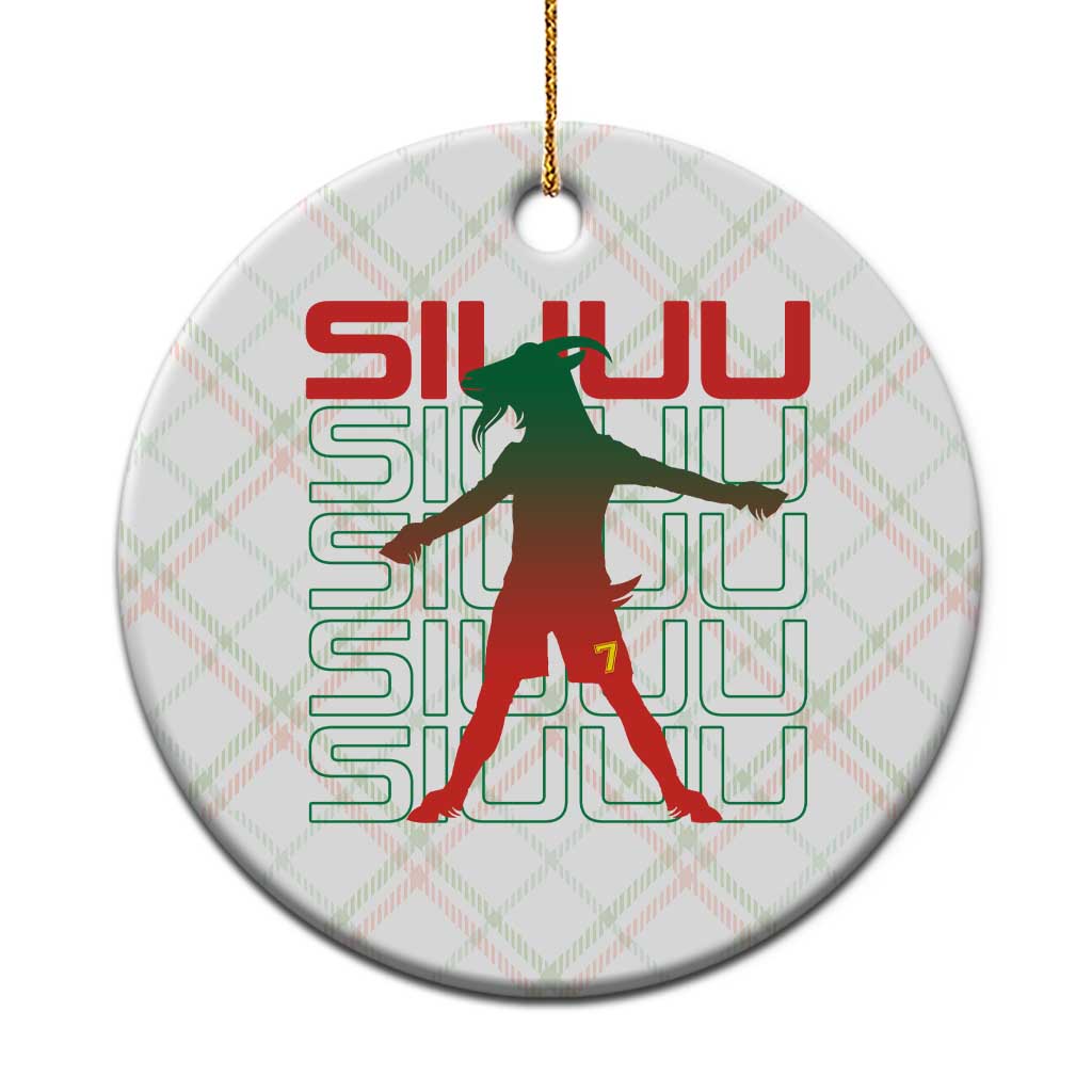 Funny Siuuuu Ceramic Ornament Iconic Goal Shout Soccer Lover Gift