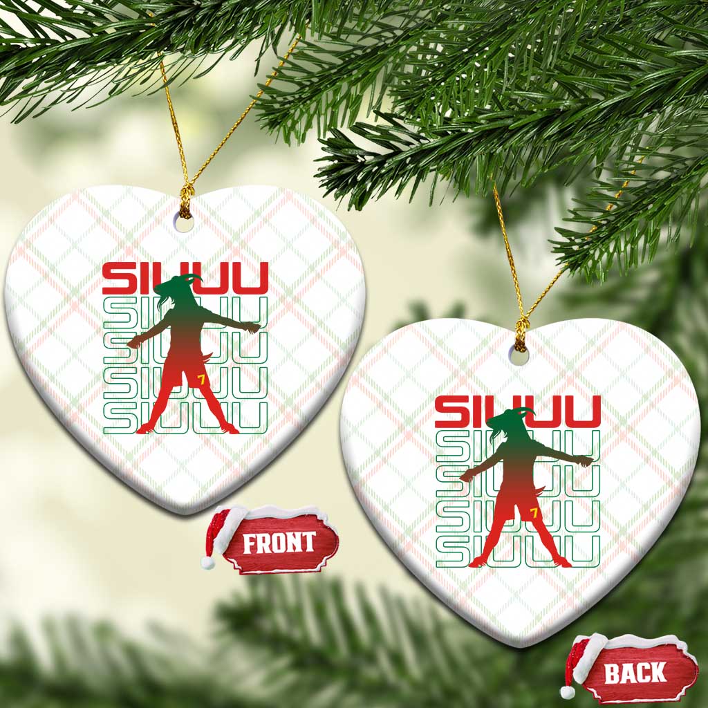 Funny Siuuuu Ceramic Ornament Iconic Goal Shout Soccer Lover Gift