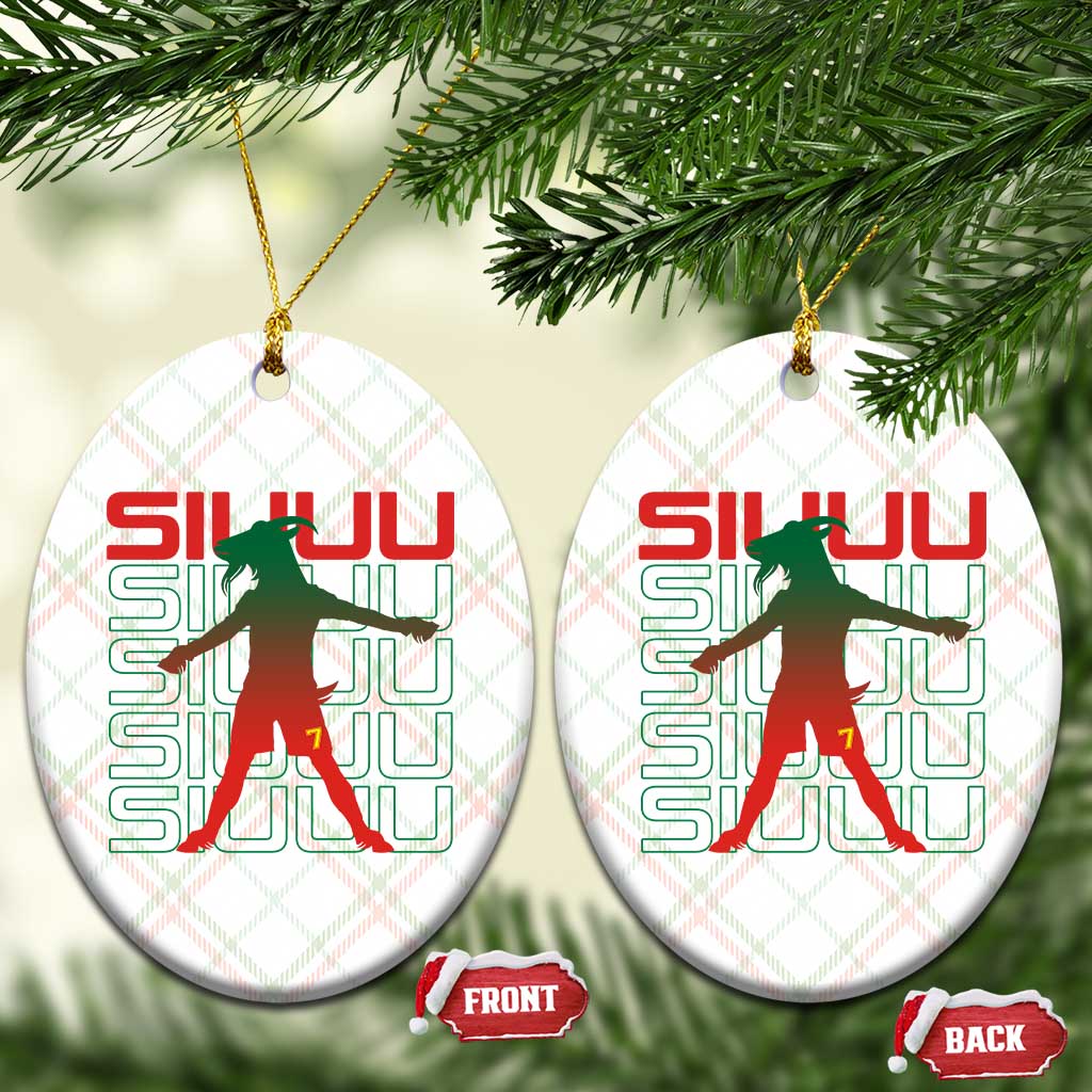 Funny Siuuuu Ceramic Ornament Iconic Goal Shout Soccer Lover Gift