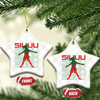 Funny Siuuuu Ceramic Ornament Iconic Goal Shout Soccer Lover Gift