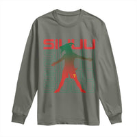 Funny Siuuuu Long Sleeve Shirt Iconic Goal Shout Soccer Lover Gift