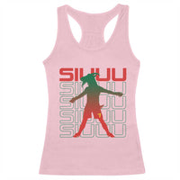 Funny Siuuuu Racerback Tank Top Iconic Goal Shout Soccer Lover Gift