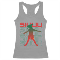 Funny Siuuuu Racerback Tank Top Iconic Goal Shout Soccer Lover Gift