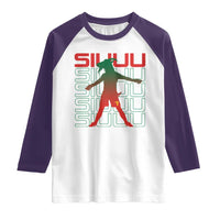 Funny Siuuuu Raglan Shirt Iconic Goal Shout Soccer Lover Gift