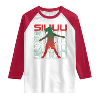 Funny Siuuuu Raglan Shirt Iconic Goal Shout Soccer Lover Gift