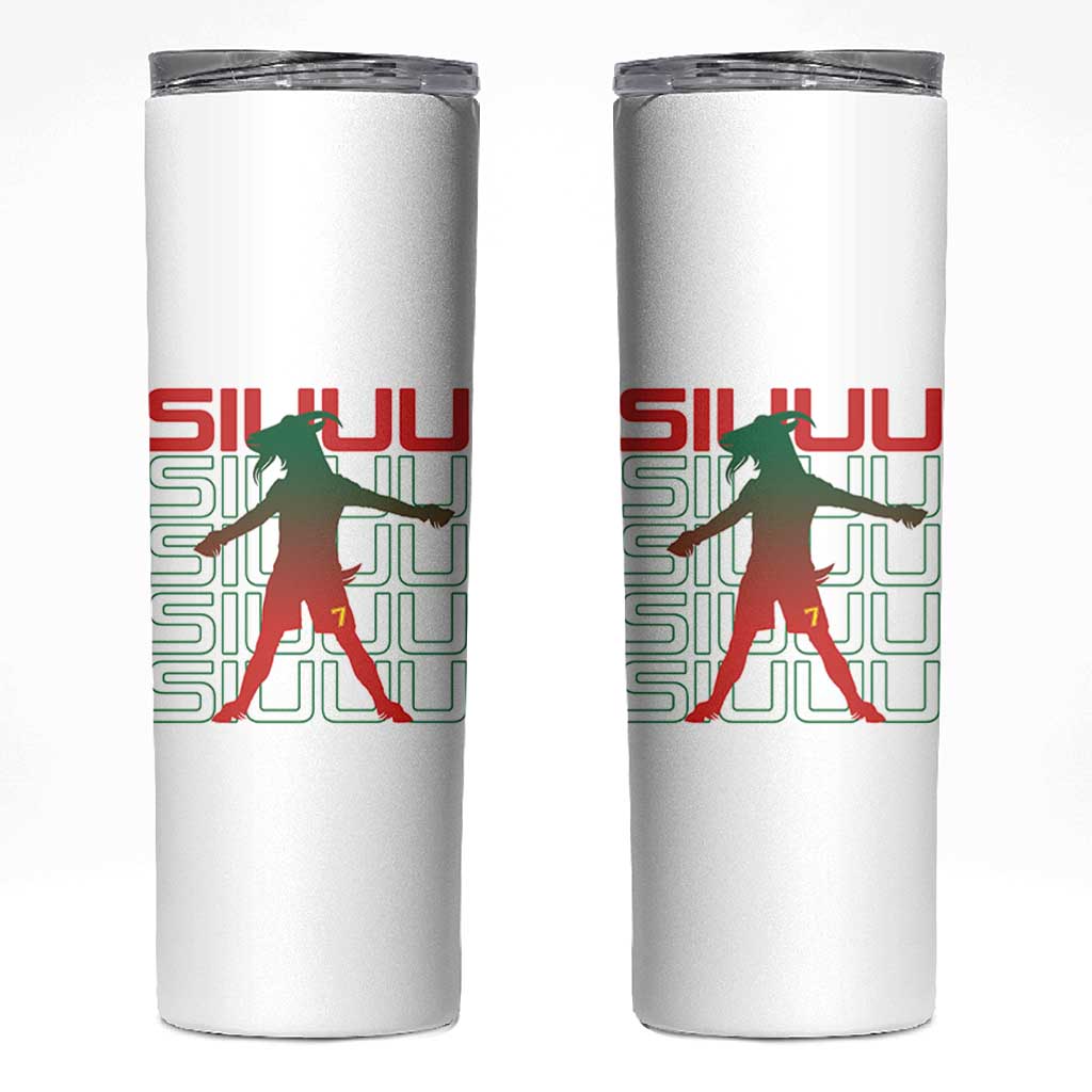 Funny Siuuuu Skinny Tumbler Iconic Goal Shout Soccer Lover Gift