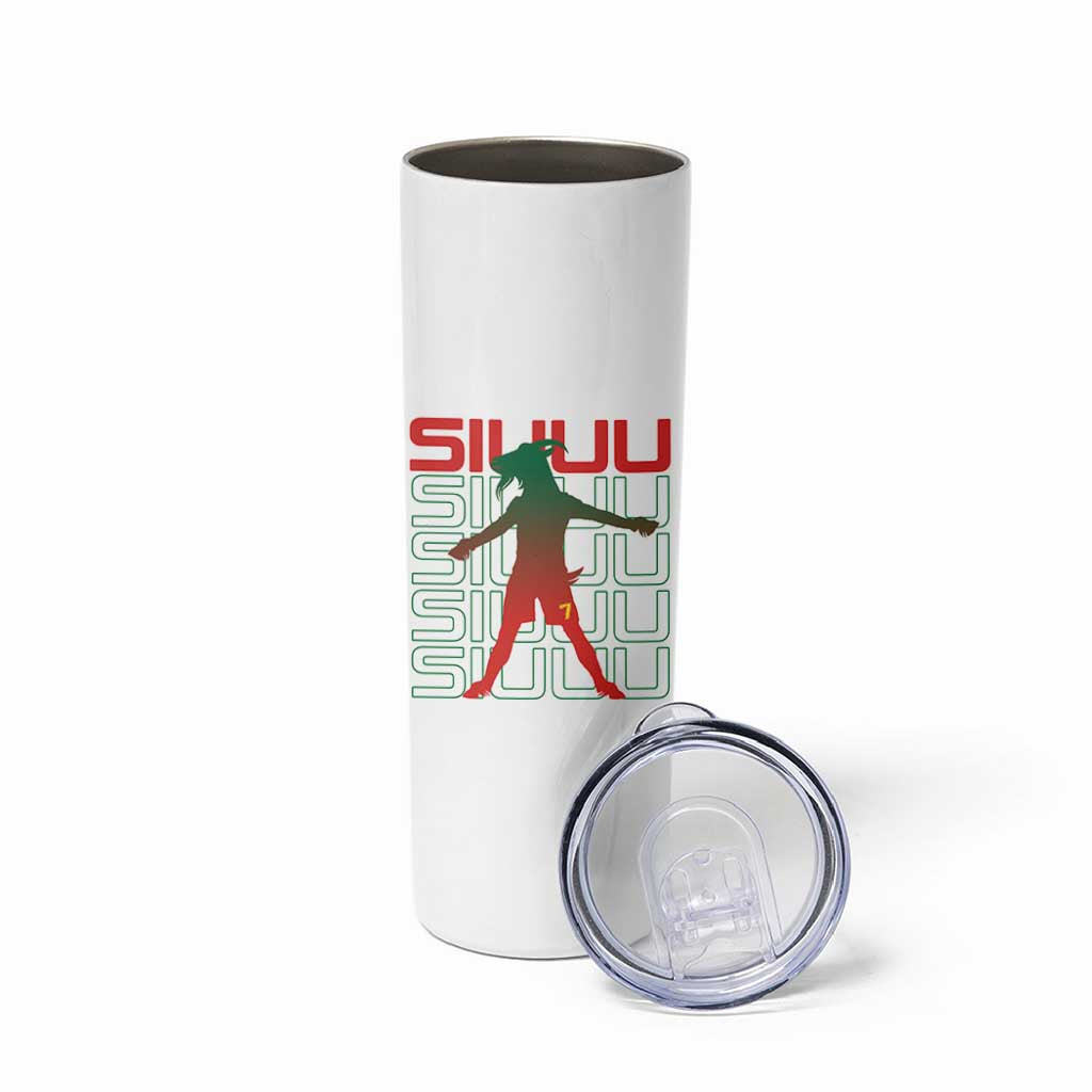 Funny Siuuuu Skinny Tumbler Iconic Goal Shout Soccer Lover Gift
