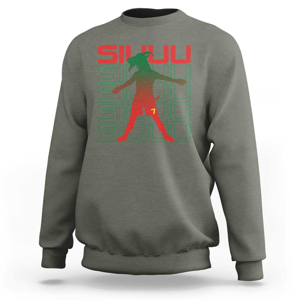 Funny Siuuuu Sweatshirt Iconic Goal Shout Soccer Lover Gift