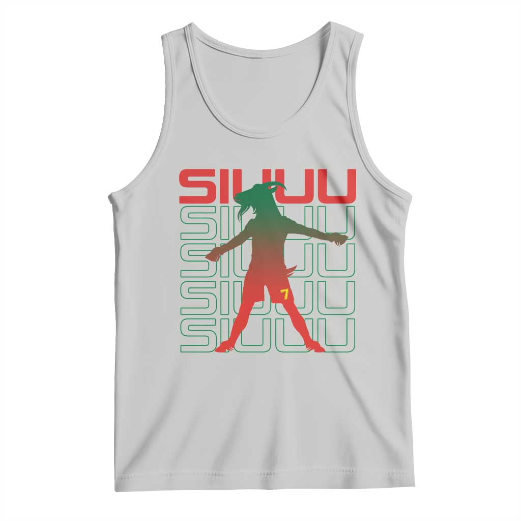 Funny Siuuuu Tank Top Iconic Goal Shout Soccer Lover Gift