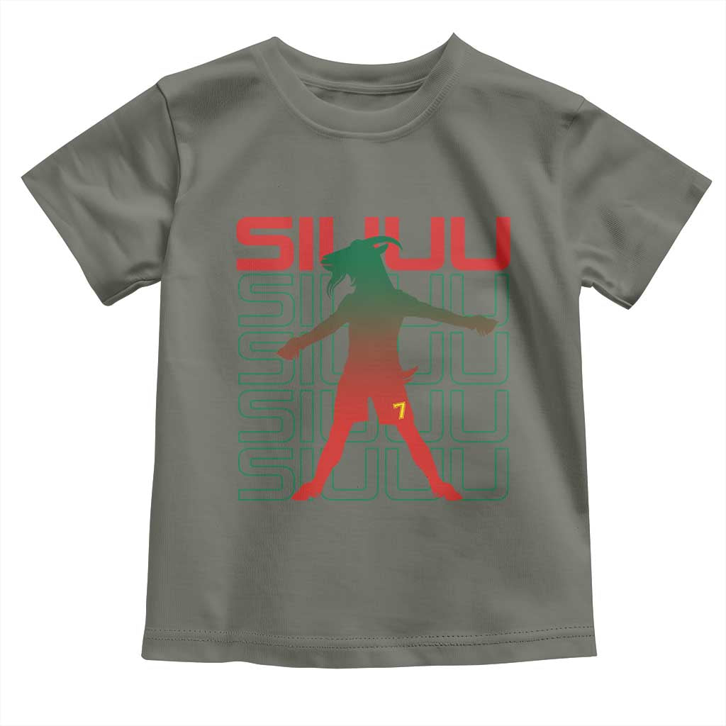 Funny Siuuuu Toddler T Shirt Iconic Goal Shout Soccer Lover Gift
